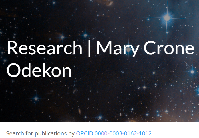 Research | Mary Crone Odekon (Physics)