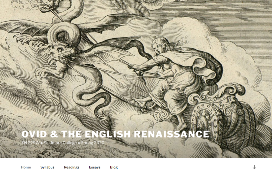 Ovid and the English Renaissance (Dan Curley, Classics)