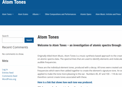 Atom Tones (Jill Linz, Physics)