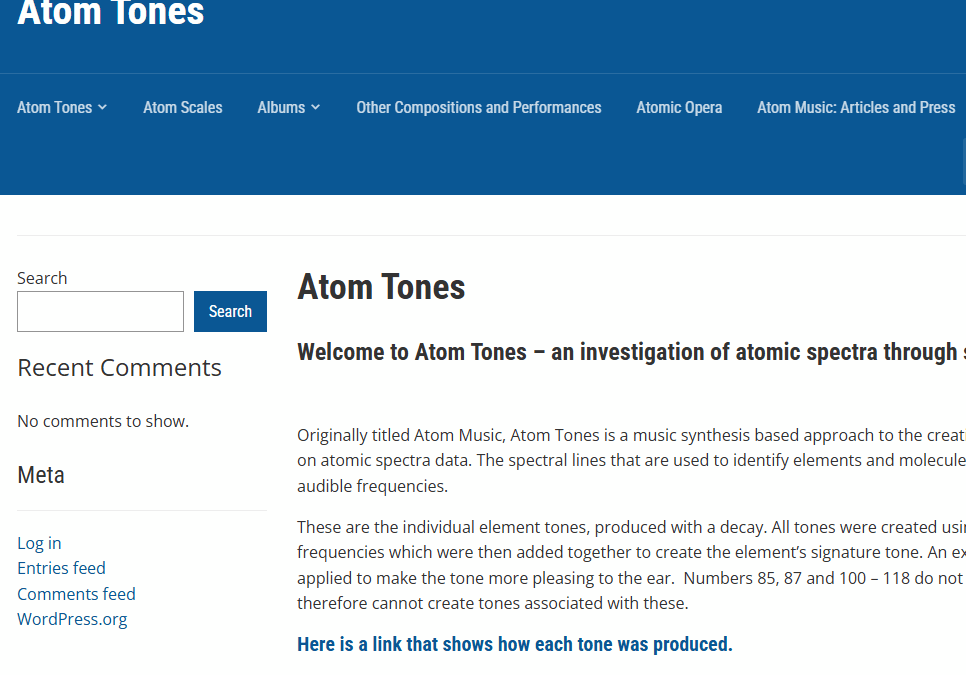 Atom Tones (Jill Linz, Physics)