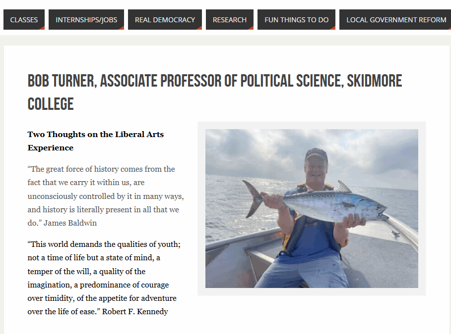 Bob Turner, (Political Science)