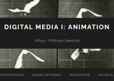 Digital Media I: Animation (Sarah Sweeney, Art)