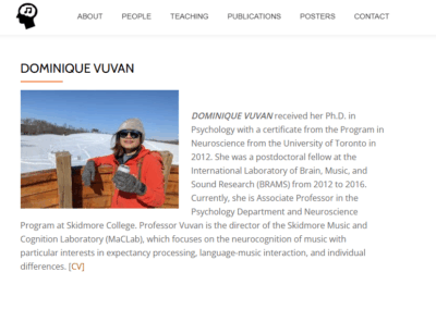 Dominique Vuvan, (Psychology)