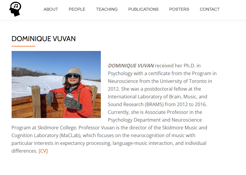 Dominique Vuvan, (Psychology)