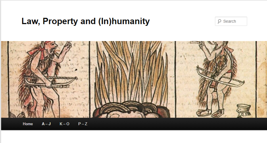 Law, Property and (In)humanity (Reg Lilly, Philosophy)