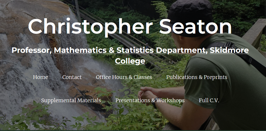 Christopher Seaton, Mathematics and Statistics