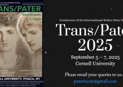 International Walter Pater Society Conference: Trans/Pater (Barbara Black, English)