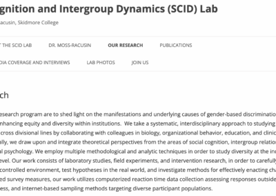 Social Cognition and Intergroup Dynamics (SCID) Lab,