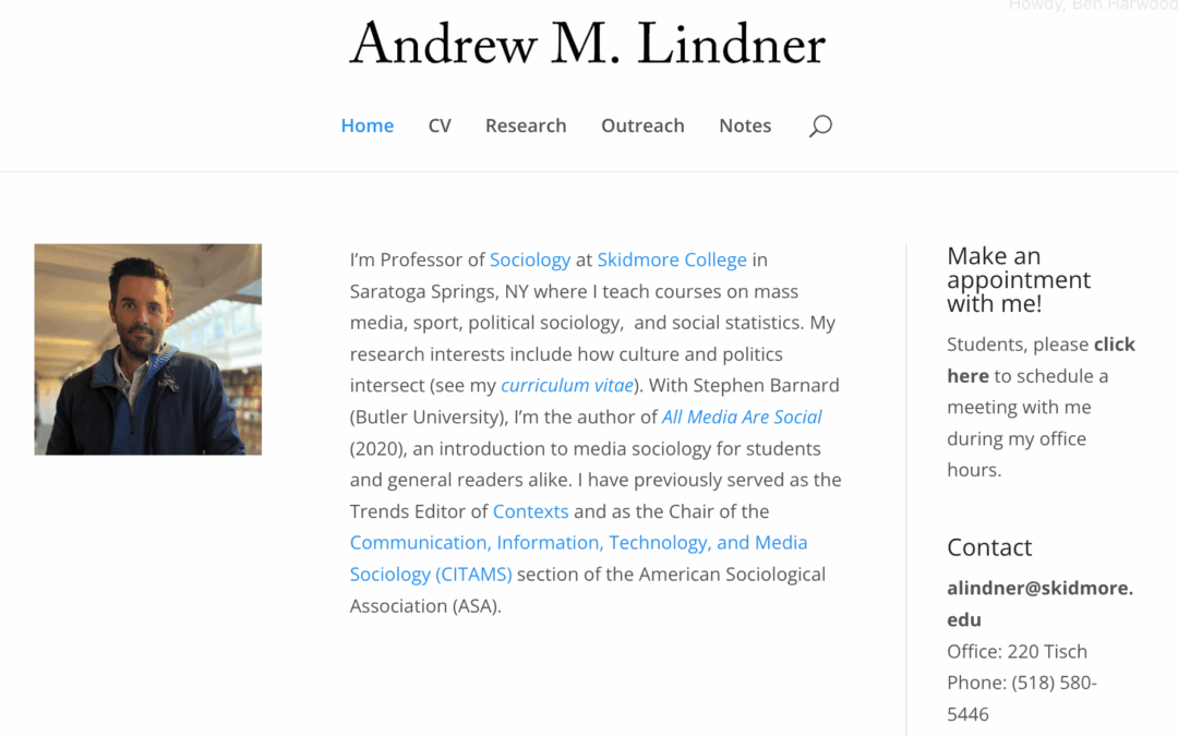 Andrew Lindner, (Sociology)