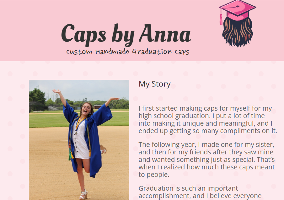 Caps by Anna (Erin Gibbons ’26)